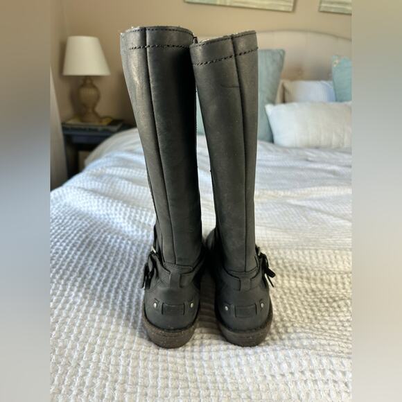 UGG Rosen Tall Leather Boots with Wool Lining Size 8 - Picture 5 of 11